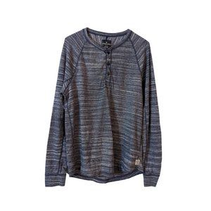 Men's American Eagle long sleeve top, blue/white, size M